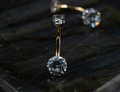 Navel Bar • Faceted Gem